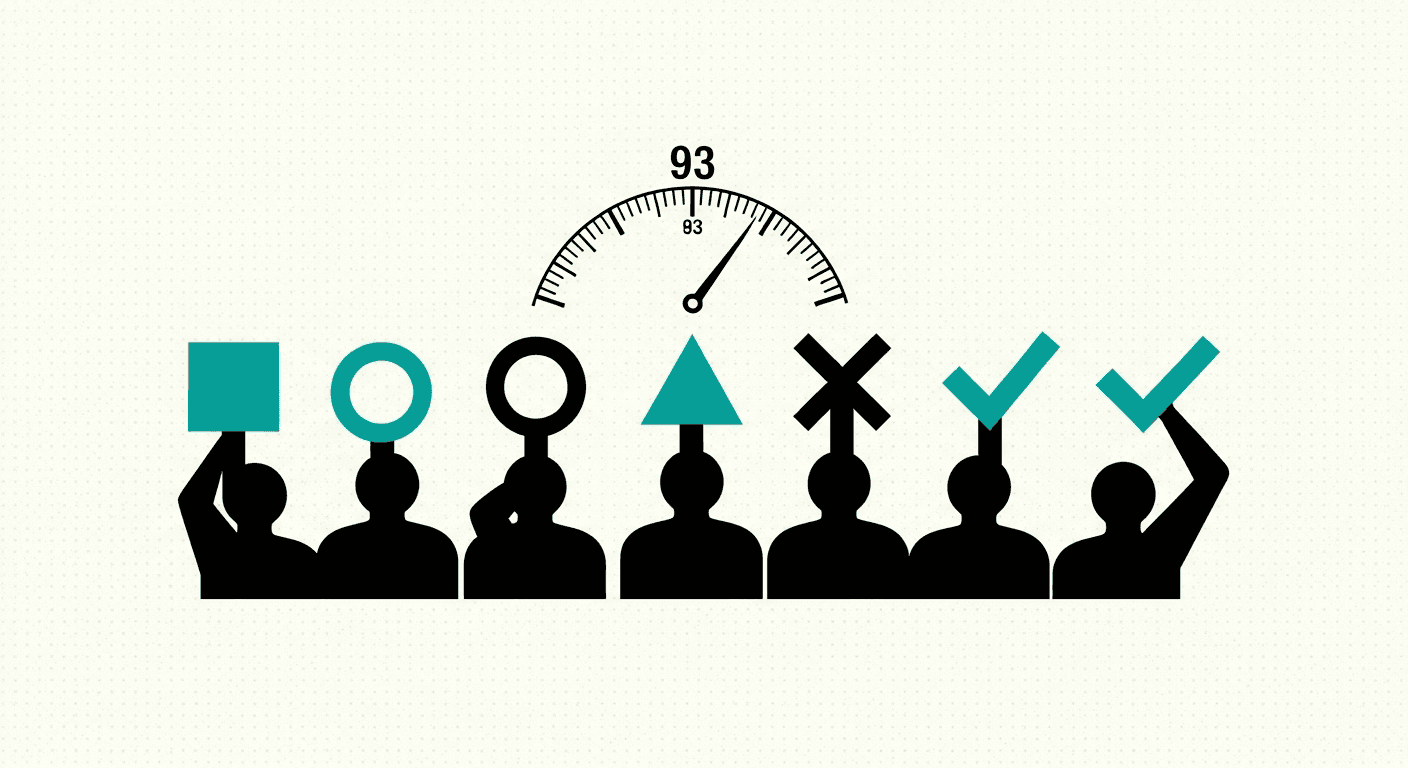 How we calibrated a Synthetic Focus Group from 'this looks great!' to 93% accuracy — illustration