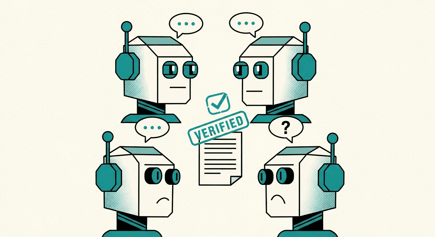 Cross-Model Verification: How We Fact-Check Every Number — illustration