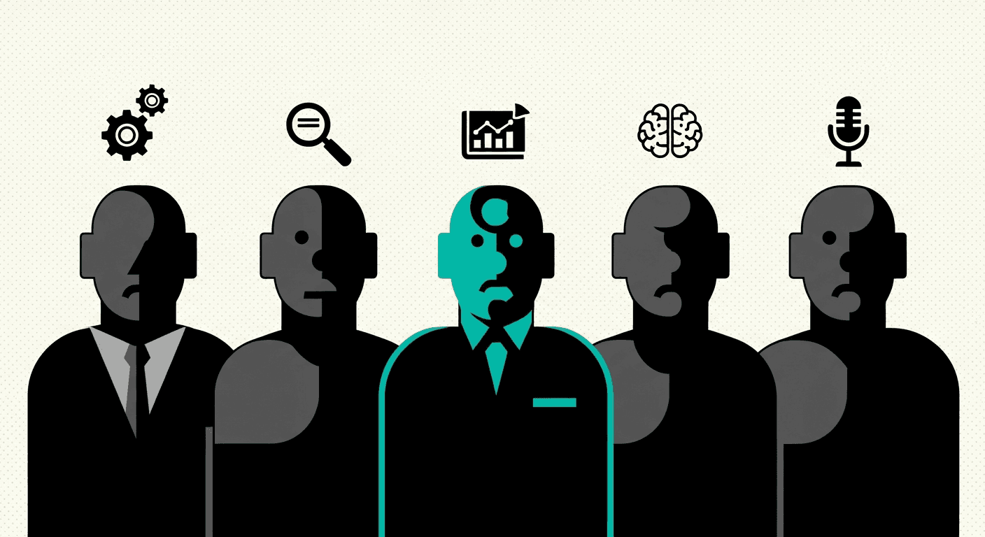 Meet Alex, Maya & Sam — Your AI Consulting Team — illustration